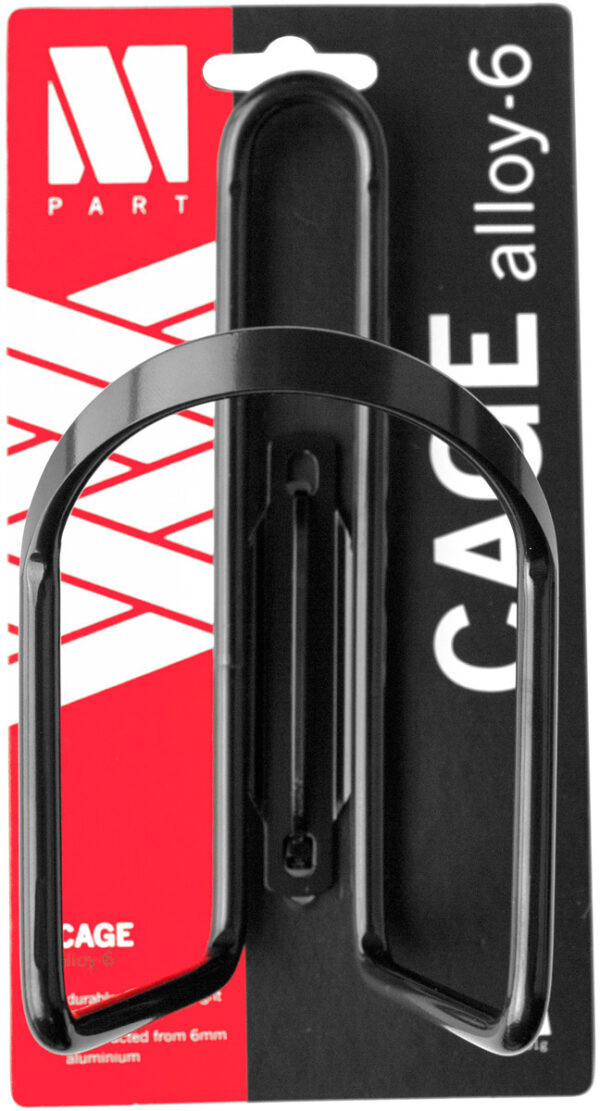 Bottle cage Alloy - 6 mm aluminium - black